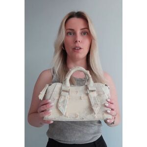 NWT Zara distressed fabric city bag